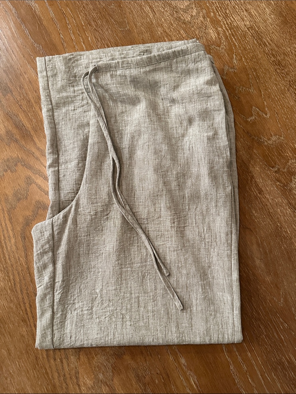 Jules & Leopold Linen Drawstring Pants - Taupe